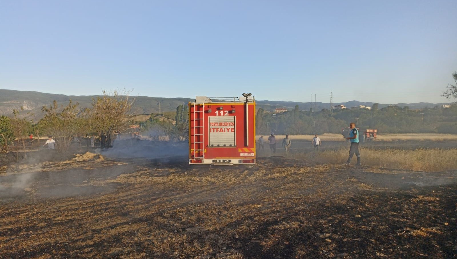 Kastamonu’da anız yangını: 4 dönüm tarla zarar gördü